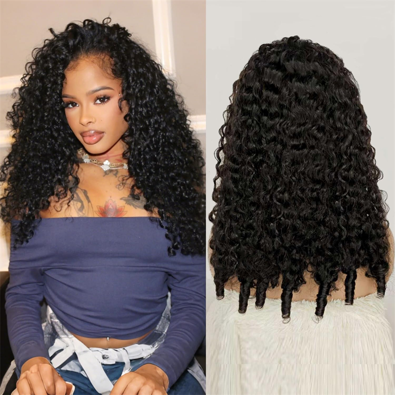 Msgem Pre-Bleached Wear Go Glueless Wig 5x5 13x6 Burmese Curly HD Lace Front Wigs 210%