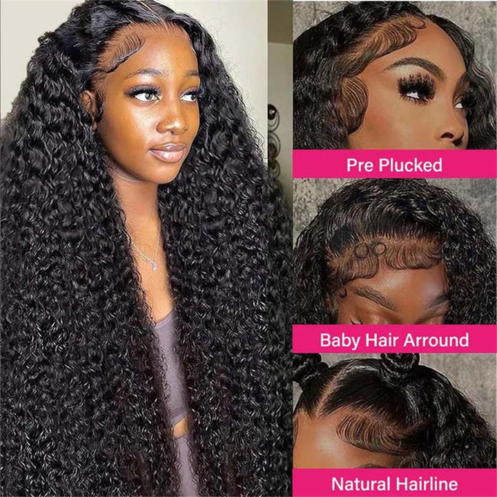 Msgem Vietnamese Curly Lace Front Wig Skin Melt HD Lace Wigs 13x4 13x6 Human Hair Wigs 250% Density