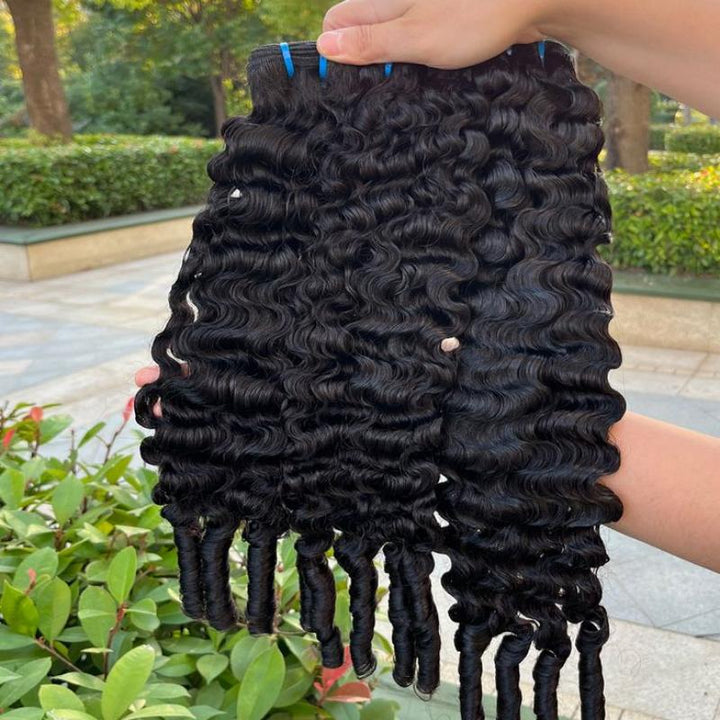 Curly Hair Human Hair 3 Bundles Burmese Pix Curls Bundles Raw Virgin Hair Weave Bundle For Women - Msgem Hair