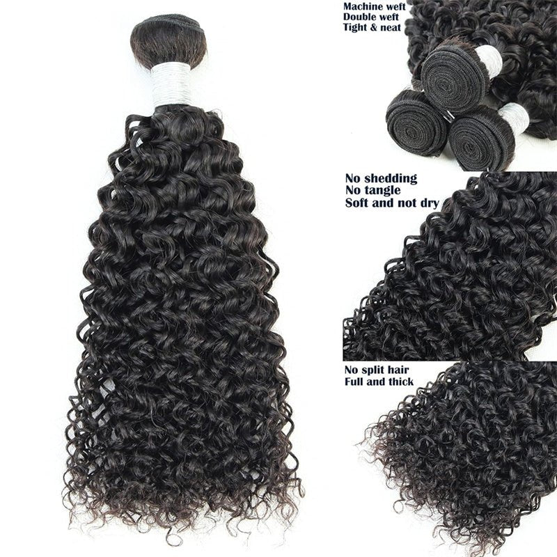 Curly Single Bundles Human Hair Brazilian Virgin Hair - Msgem Hair