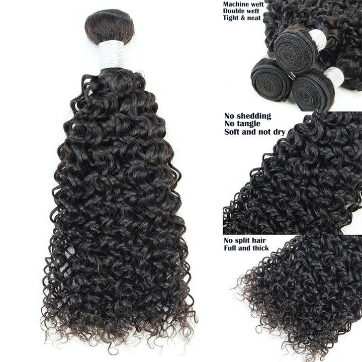 Curly Single Bundles Human Hair Brazilian Virgin Hair - Msgem Hair
