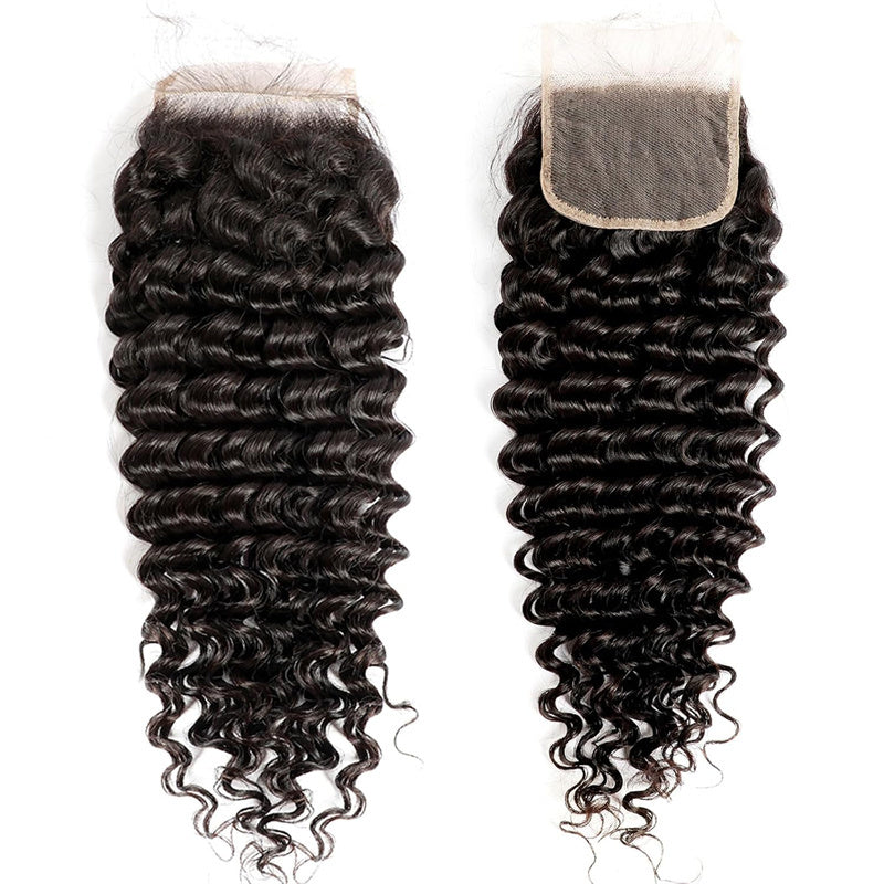 Msgem Deep Wave 5x5 Transparent HD Lace Closure Virgin Human Hair Frontal Closure