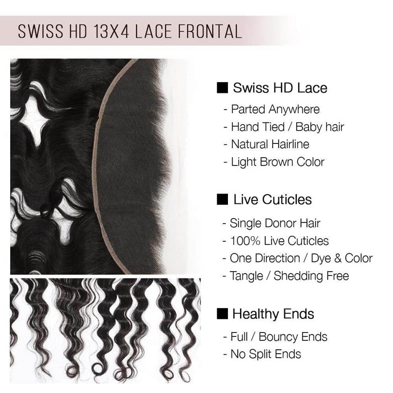 Deep Wave Brazilian Hair Bundles With 13x4 Lace Frontal - Msgem Hair