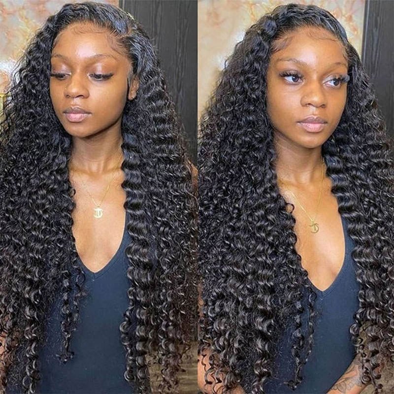 Deep Wave Brazilian Hair Bundles With 13x4 Lace Frontal - Msgem Hair