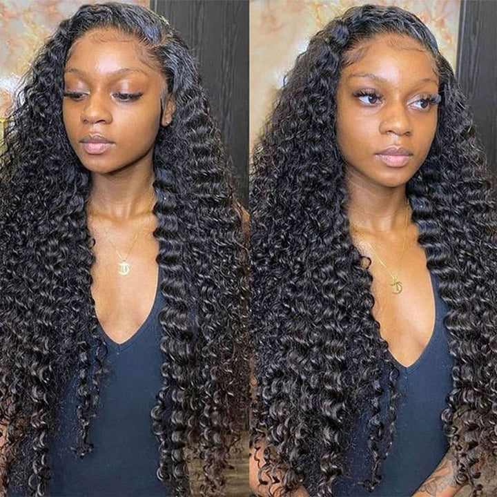 Deep Wave Brazilian Hair Bundles With 13x4 Lace Frontal - Msgem Hair