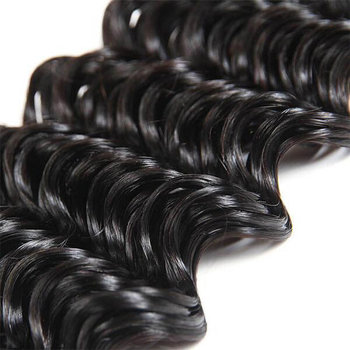 Deep Wave Brazilian Hair Bundles With 13x4 Lace Frontal - Msgem Hair