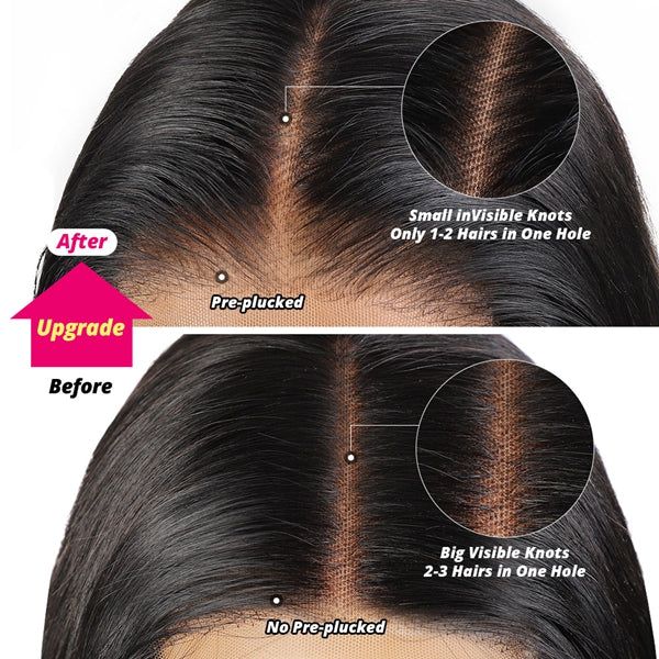Fast Delivery Msgem 13x6 Lace frontal Human Hair Wig 180% Full Density Water Wave HD Transparent Lace Fronal Wigs