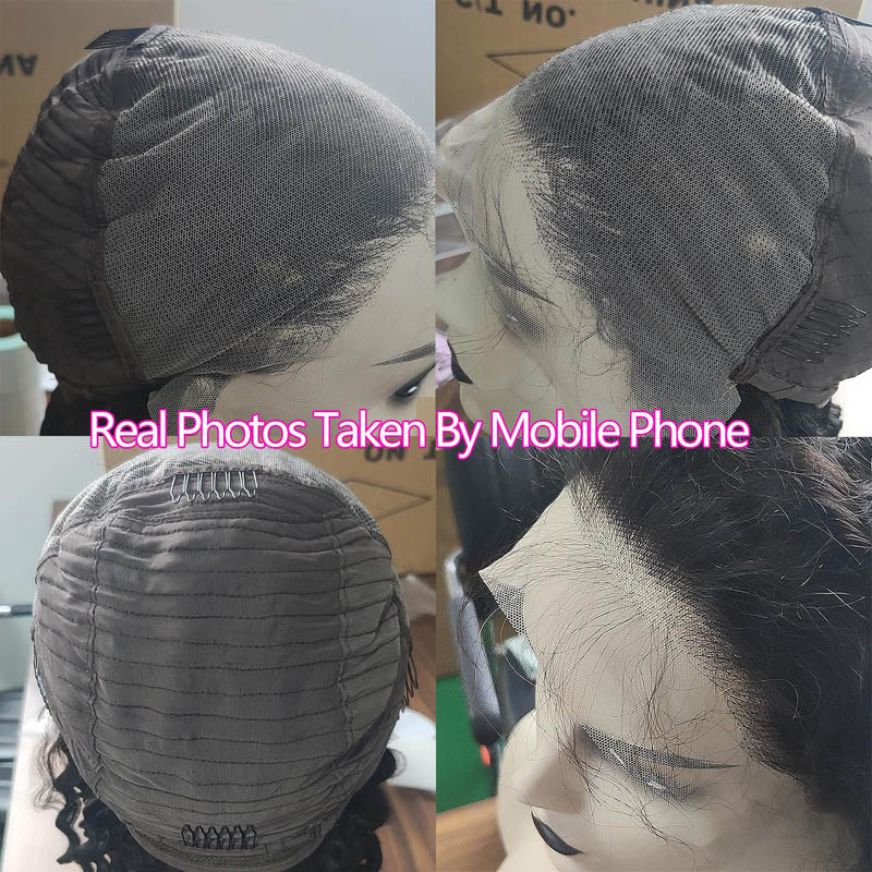 Fast Delivery Msgem 13x6 Lace frontal Human Hair Wig 180% Full Density Water Wave HD Transparent Lace Fronal Wigs