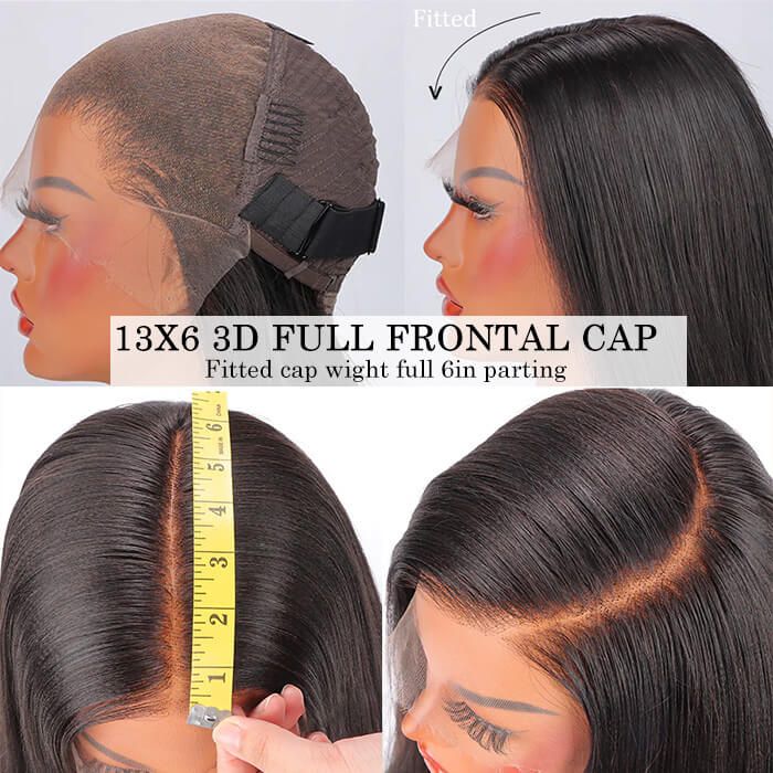 Fast Delivery Msgem 180% Density Virgin Human Hair 13x6 Lace Frontal Wig Pre Plucked Hairline Deep Wave Wig for Black Women
