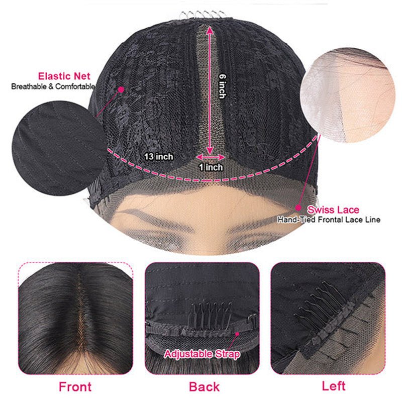 Flash Sale | Msgem 13x6x1 T Part Lace Wig 100% Human Hair Wigs 150% - Msgem Hair