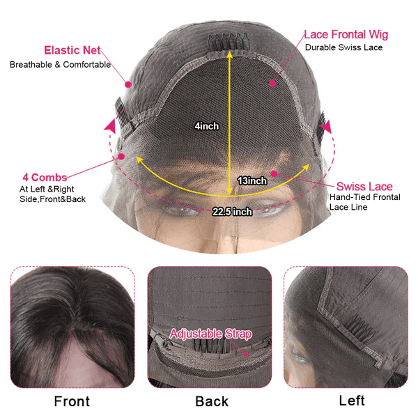 Flash Sale | Msgem Short Bob Wigs Straight Hair 13x4 Frontal Bob Wigs 150% - Msgem Hair