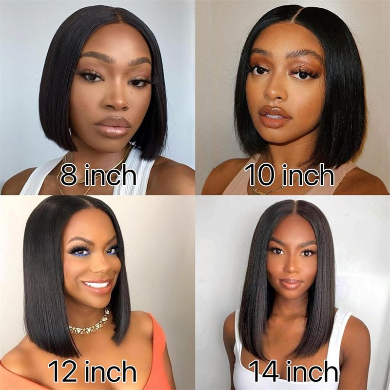 Flash Sale | Msgem Short Bob Wigs Straight Hair 13x4 Frontal Bob Wigs 150% - Msgem Hair