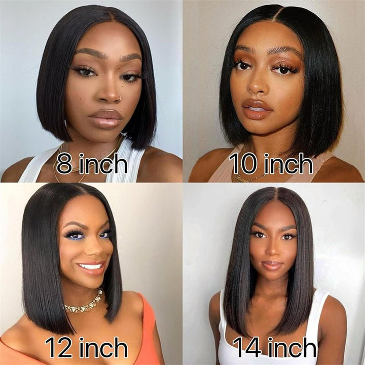 Flash Sale | Msgem Short Bob Wigs Straight Hair 13x4 Frontal Bob Wigs 150% - Msgem Hair