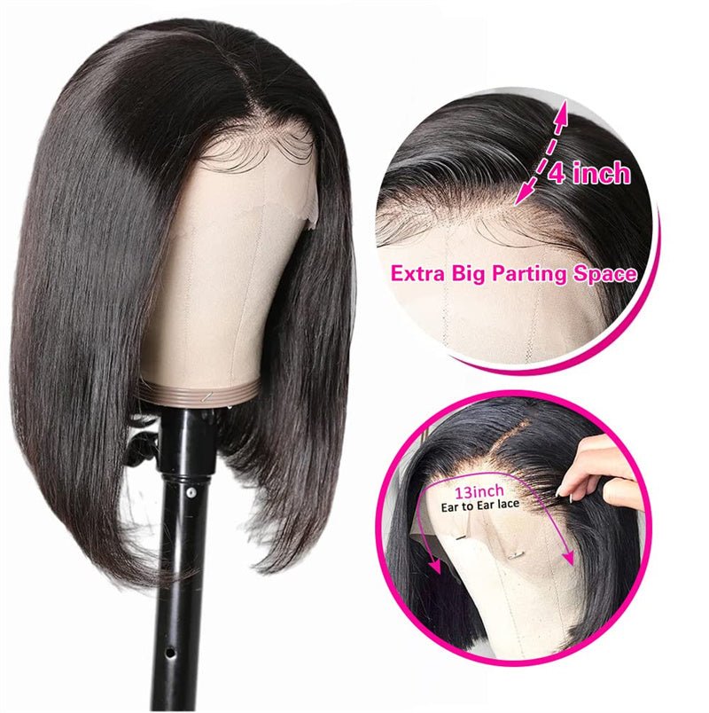 Flash Sale | Msgem Short Bob Wigs Straight Hair 13x4 Frontal Bob Wigs 150% - Msgem Hair
