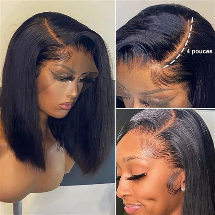 Flash Sale | Msgem Short Bob Wigs Straight Hair 13x4 Frontal Bob Wigs 150% - Msgem Hair