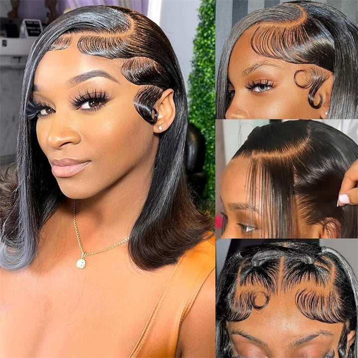 Flash Sale | Msgem Short Bob Wigs Straight Hair 13x4 Frontal Bob Wigs 150% - Msgem Hair