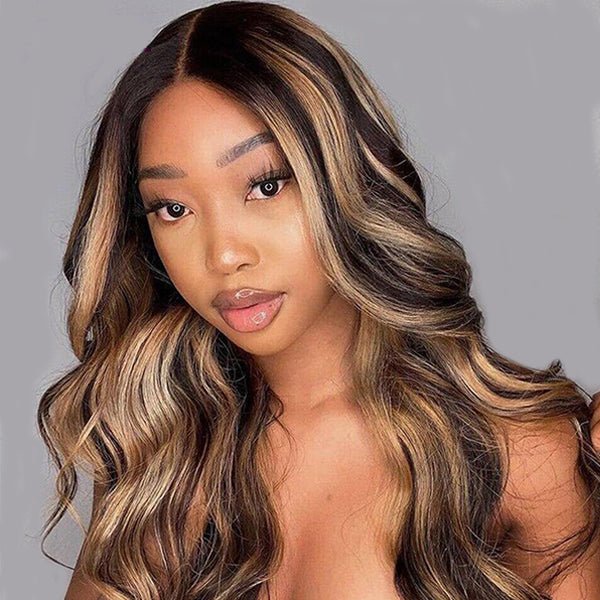 Highlight P4/30 Loose Deep Wave 3 Bundles With 4X4 Transparent Lace Closure Virgin Human Hair - Msgem Hair