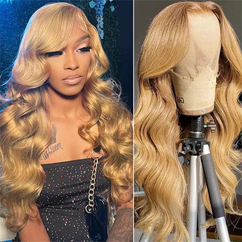 Honey Blonde Wig Human Hair Pre Plucked 13x6 Lace Front Wigs Body Wave Wigs Human Hair With Baby Hair - Msgem Hair