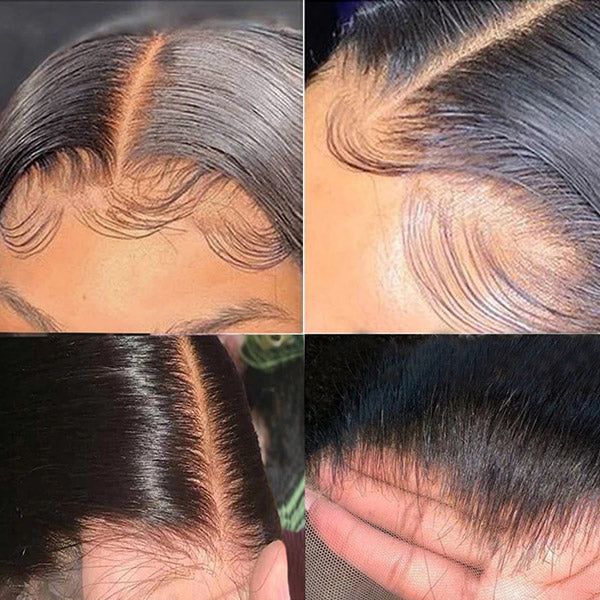 Indian 100% Virgin Human Hair 4pcs/pack Straight Hair Bundles With 13*4 Lace Frontal - Msgem Hair