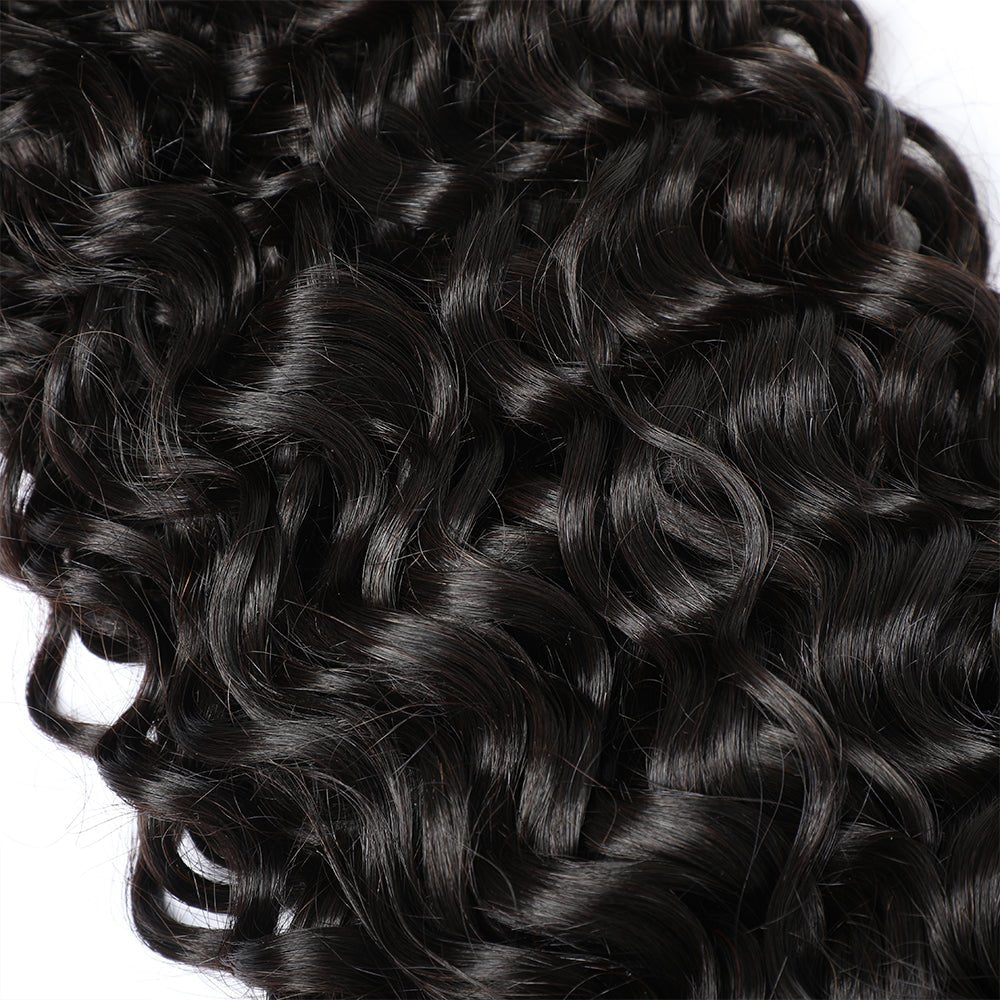Indian Human Hair 4 Bundles Water Wave Virgin Hair Weaves - Msgem Hair