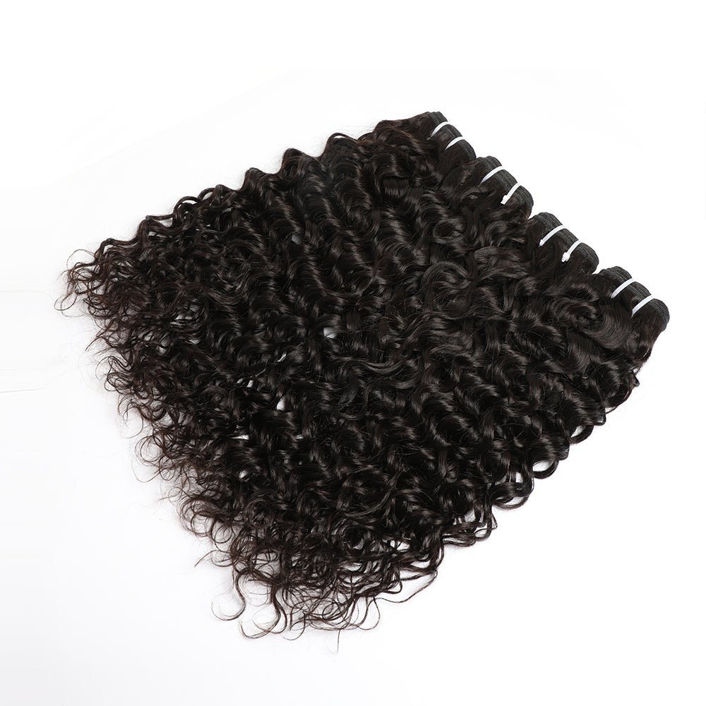 Indian Human Hair 4 Bundles Water Wave Virgin Hair Weaves - Msgem Hair