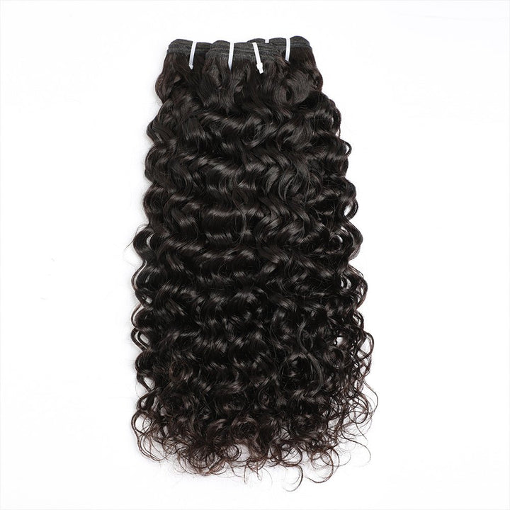 Indian Virgin Hair Water Wave 3 Bundles Natural Black - Msgem Hair