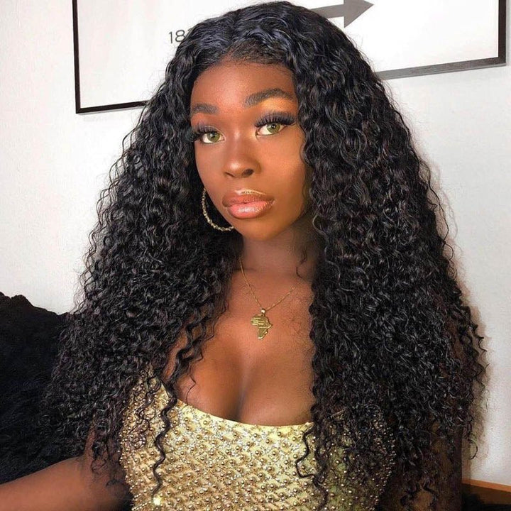Kinky Curly 13x4 Lace Frontal with 3 bundles Human Virgin Hair - Msgem Hair