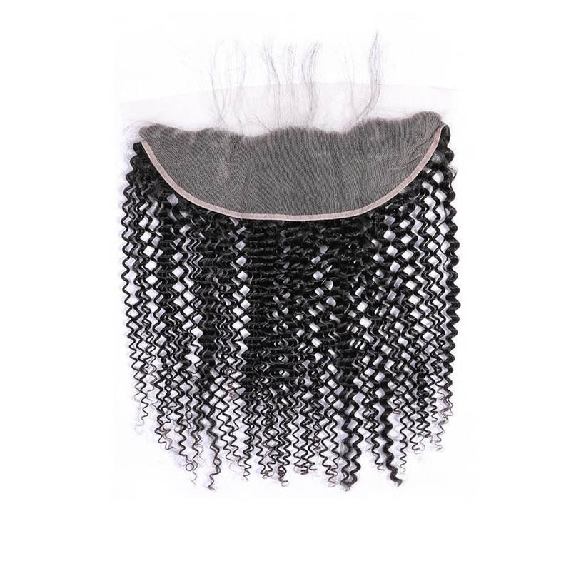 Kinky Curly 13x4 Lace Frontal with 3 bundles Human Virgin Hair - Msgem Hair
