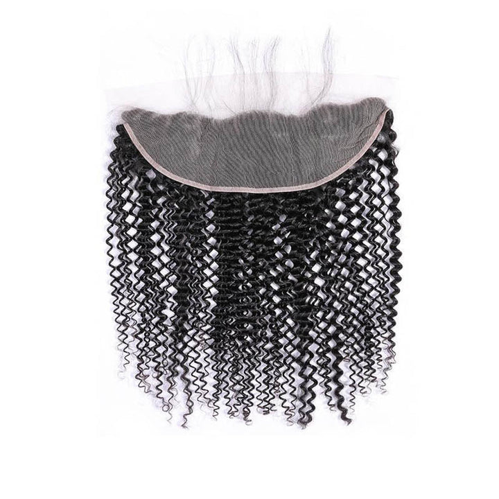 Kinky Curly 13x4 Lace Frontal with 3 bundles Human Virgin Hair - Msgem Hair