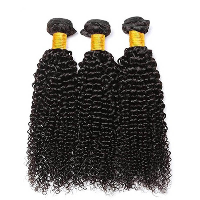 Kinky Curly 13x4 Lace Frontal with 3 bundles Human Virgin Hair - Msgem Hair