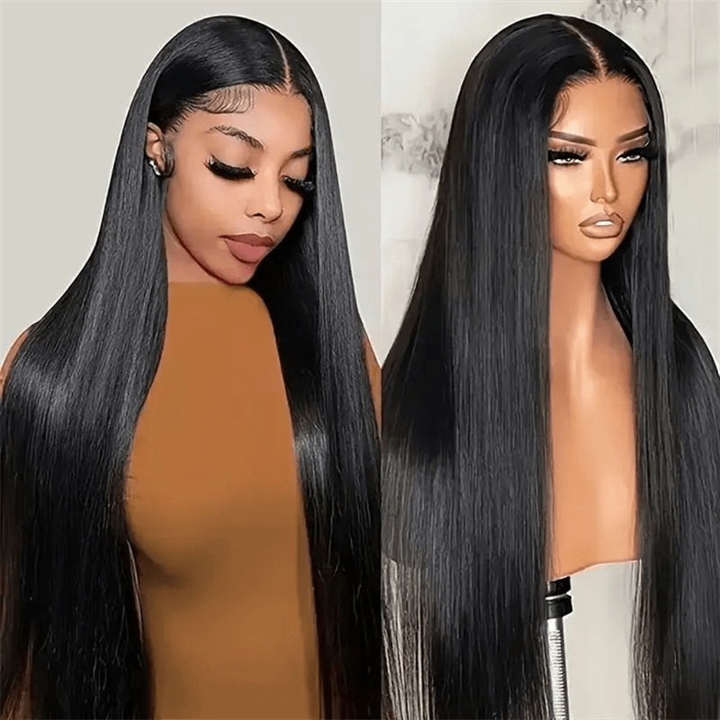 Msgem 13x4 13x6 Full Glueless Wig Straight Hair HD Lace Front Drawstring Wig Beginner Friendly - Msgem Hair