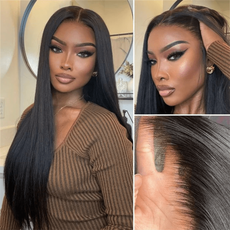 Msgem 13x4 13x6 Full Glueless Wig Straight Hair HD Lace Front Drawstring Wig Beginner Friendly - Msgem Hair