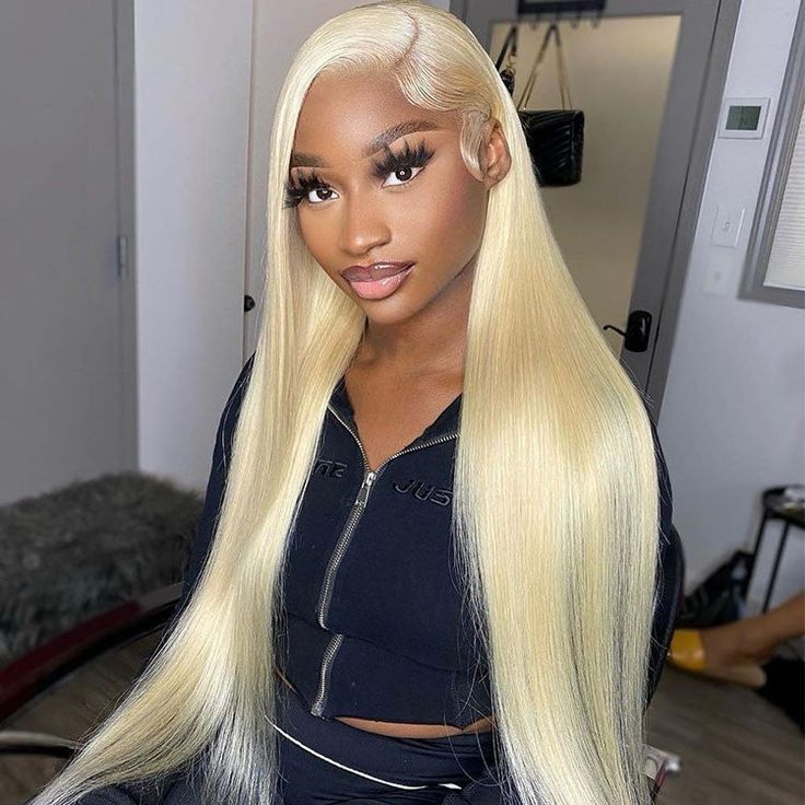 Msgem 13X4 Lace front Wig Human Hair 180% Natural Denstiy 613 Blonde Straight 100% Virgin Human Hair - Msgem Hair