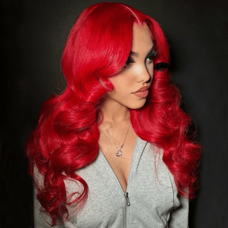 Msgem 13x4 Lace Front Wigs Body Wave Curly Human Hair Colored Wigs Limited Deals - Msgem Hair
