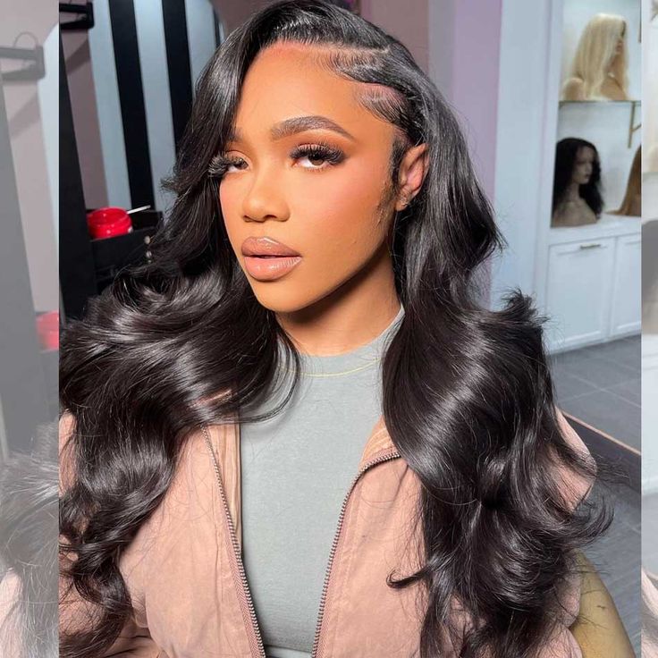 Msgem 13x4 Lace Frontal Wig Body Wave 180% Density Transparent Lace Wig Brazilian Virgin Human Hair - Msgem Hair