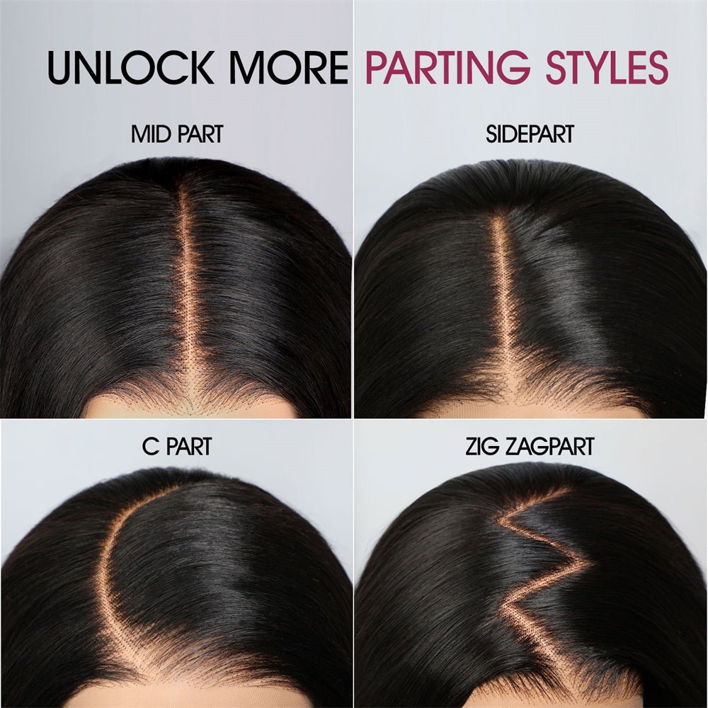 Msgem 13x4 Lace Frontal Wigs Human Hair Straight Hair HD Transparent Lace Front Wigs for Women - Msgem Hair