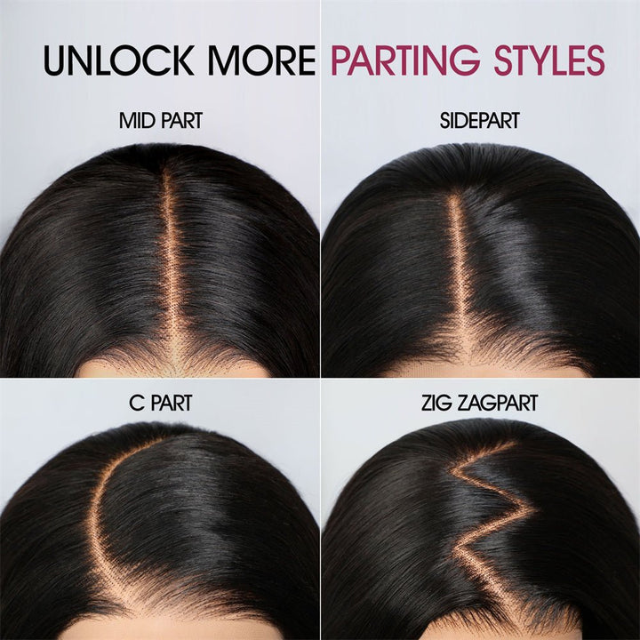 Msgem Yaki Straight 13x6 Lace Frontal Wigs HD Full Lace Human Hair Wig