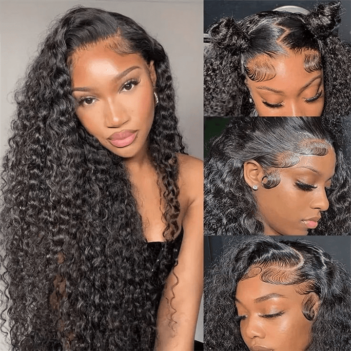Msgem 13x6 HD Full Lace Frontal Wig Deep Wave Pull Go Drawstring Human Hair Wig - Msgem Hair
