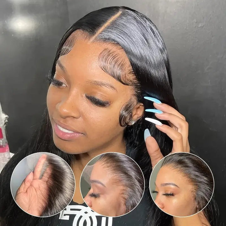 Msgem 13x6 HD Invisible Full Lace Wig 40 Inches Straight Lace Frontal Human Hair Wigs for Women - Msgem Hair
