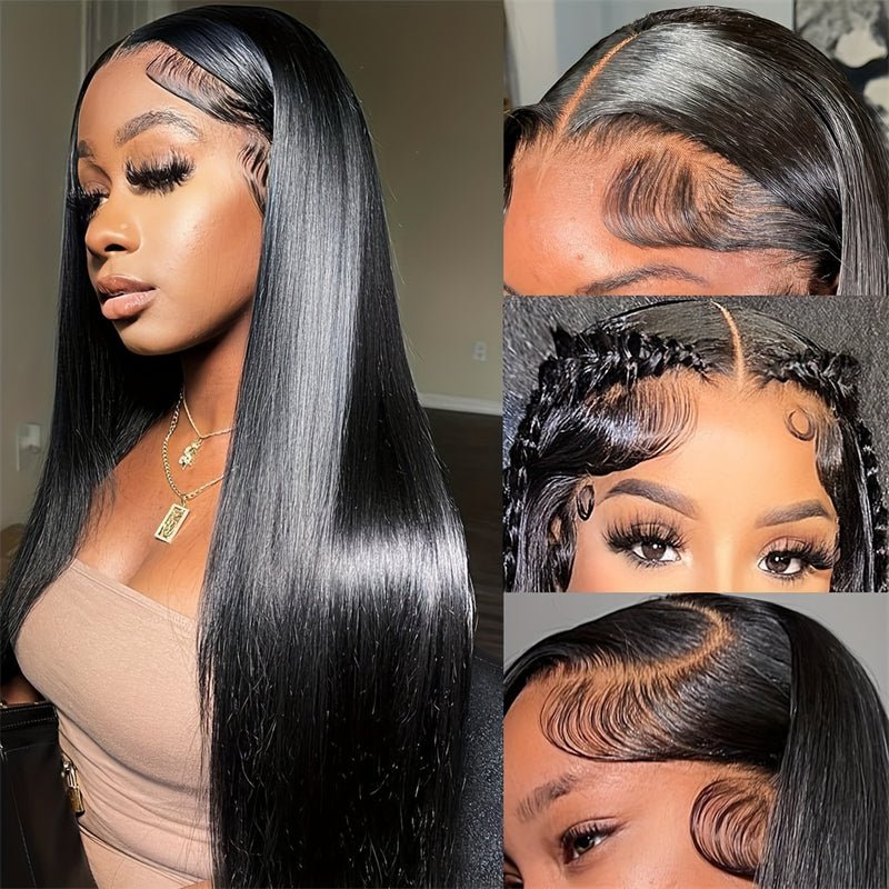 Msgem 13x6 HD Invisible Full Lace Wig 40 Inches Straight Lace Frontal Human Hair Wigs for Women - Msgem Hair