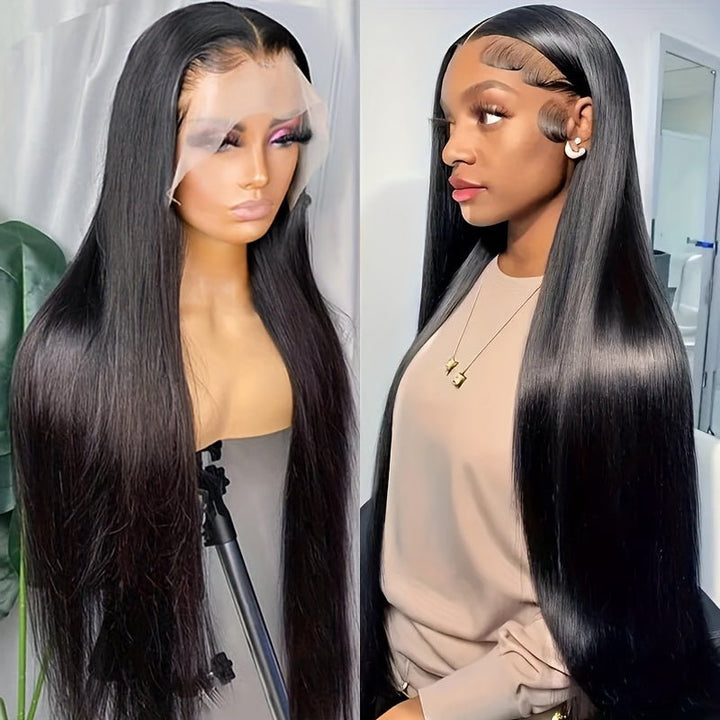 Msgem 13x6 HD Invisible Full Lace Wig 40 Inches Straight Lace Frontal Human Hair Wigs for Women - Msgem Hair