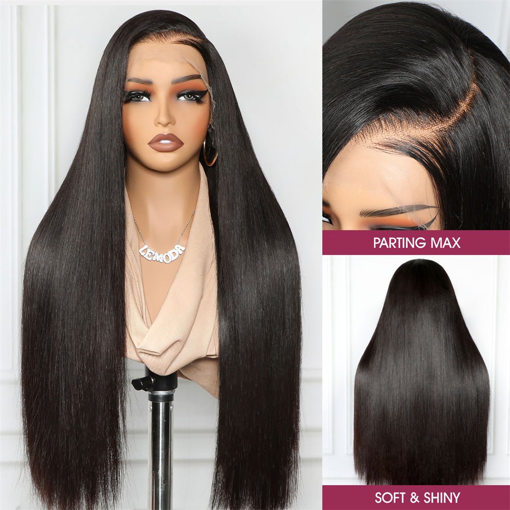 Msgem 13x6 HD Invisible Full Lace Wig 40 Inches Straight Lace Frontal Human Hair Wigs for Women - Msgem Hair