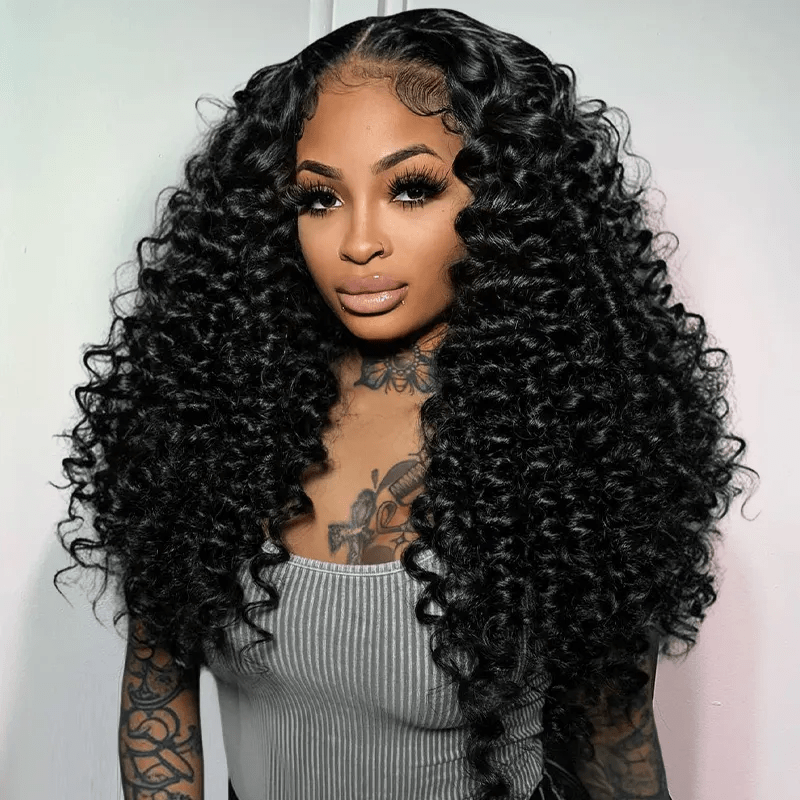 Msgem 13x6 HD Lace Bouncy Wand Curls With Voluminous 5x5 Pre - Cut Lace Glueless Wear Go Wig - Msgem Hair