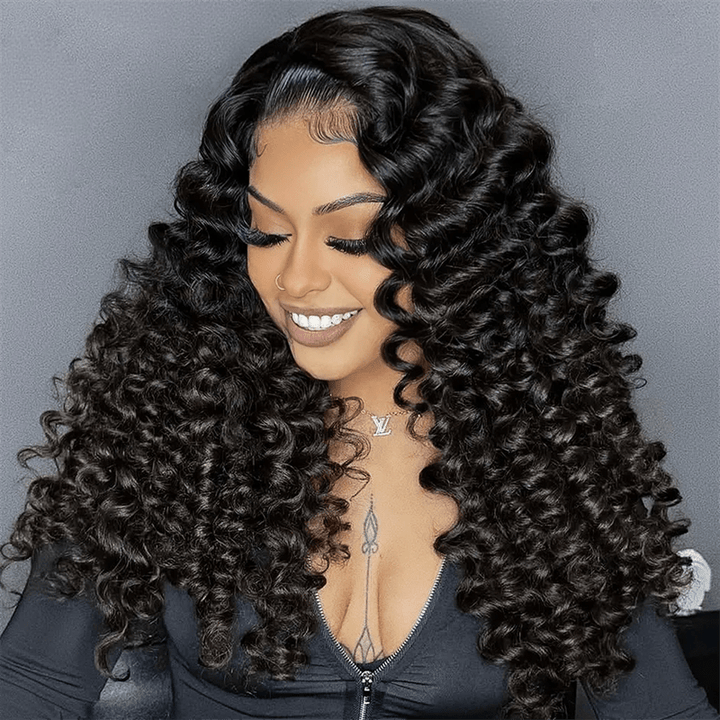 Msgem 13x6 HD Lace Bouncy Wand Curls With Voluminous 5x5 Pre - Cut Lace Glueless Wear Go Wig - Msgem Hair