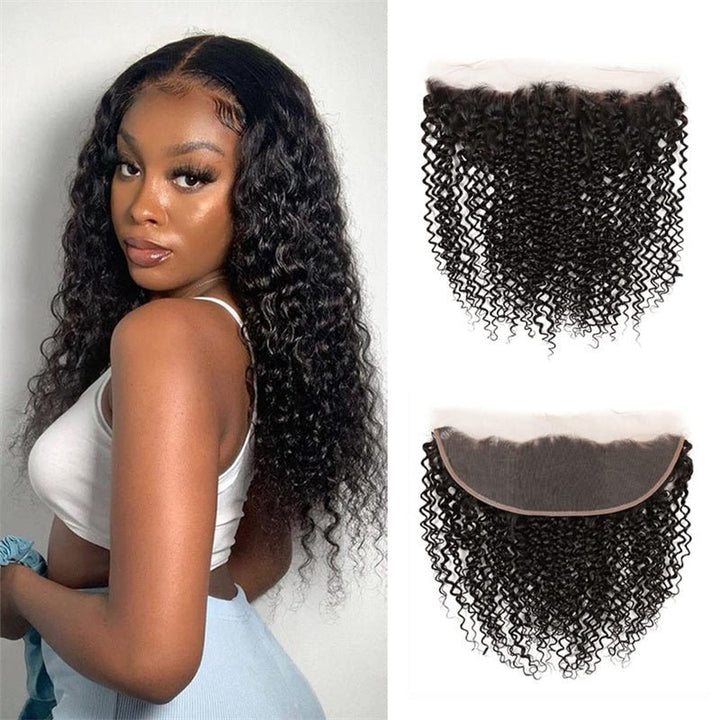 Msgem 13x6 HD Lace Frontal Kinky Curly Ear to Ear Lace Frontal Closure Natural Hairline - Msgem Hair