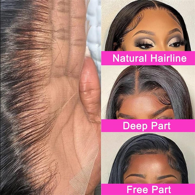 Msgem 13x6 HD Lace Frontal Straight Virgin Human Hair Lace Frontal with Baby Hair - Msgem Hair