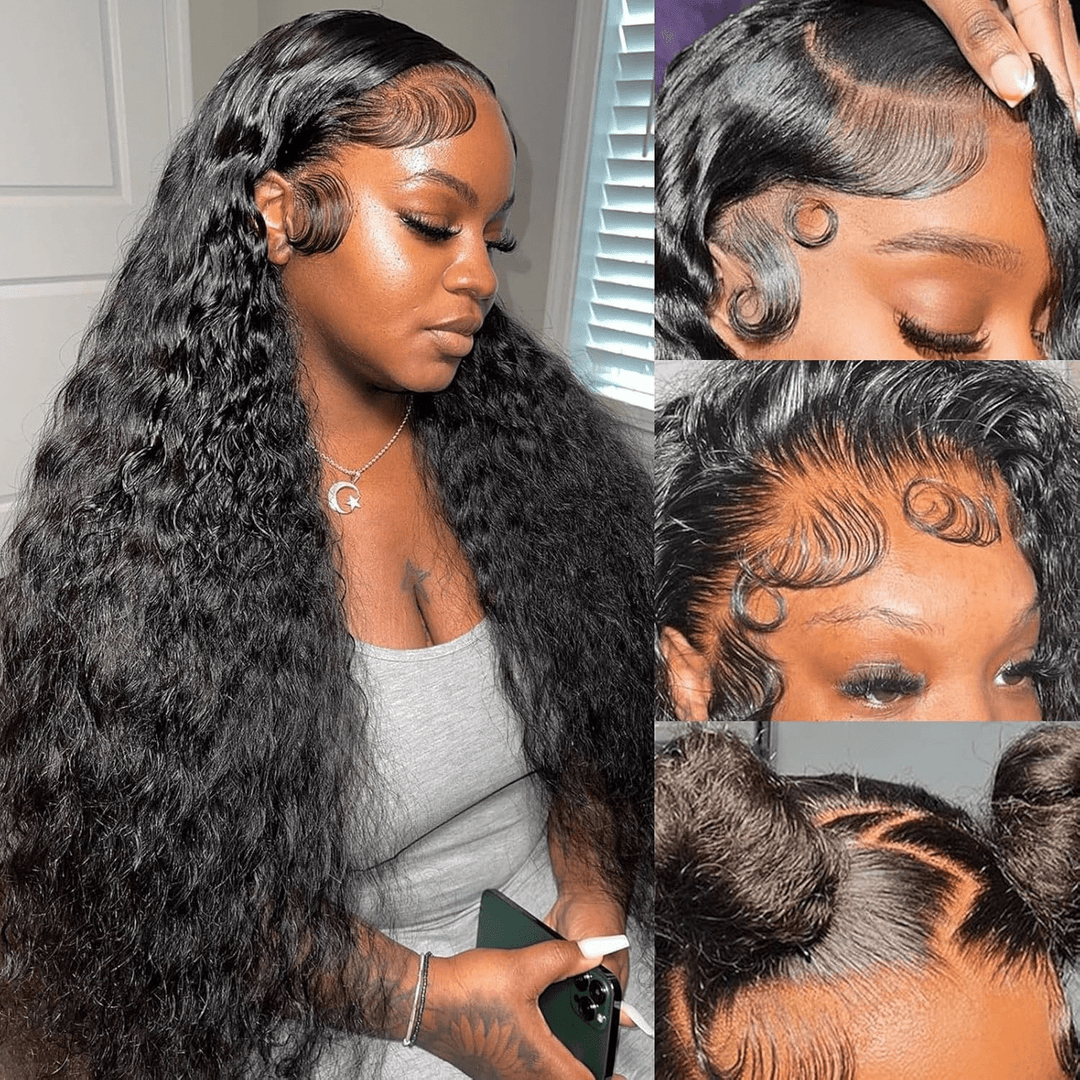 Msgem 13x6 HD Lace Frontal Wigs Water Wave Human Hair Wigs 180% - Msgem Hair