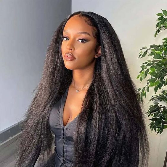 Msgem 13x6 Lace Frontal Human Hair Wig 180%Hair Density Kinky Straight Human Hair Wigs - Msgem Hair