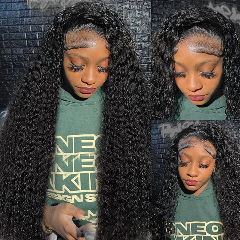 Msgem 13x6 Lace Frontal Wig 250% Density Human Hair Deep Wave Pre Plucked Hairline Full and Thick Virgin Human Hair - Msgem Hair