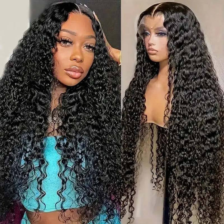 Msgem 13x6 Lace Frontal Wig Human Hair Deep Wave Pre Plucked Hairline 180% Density Virgin Human Hair - Msgem Hair